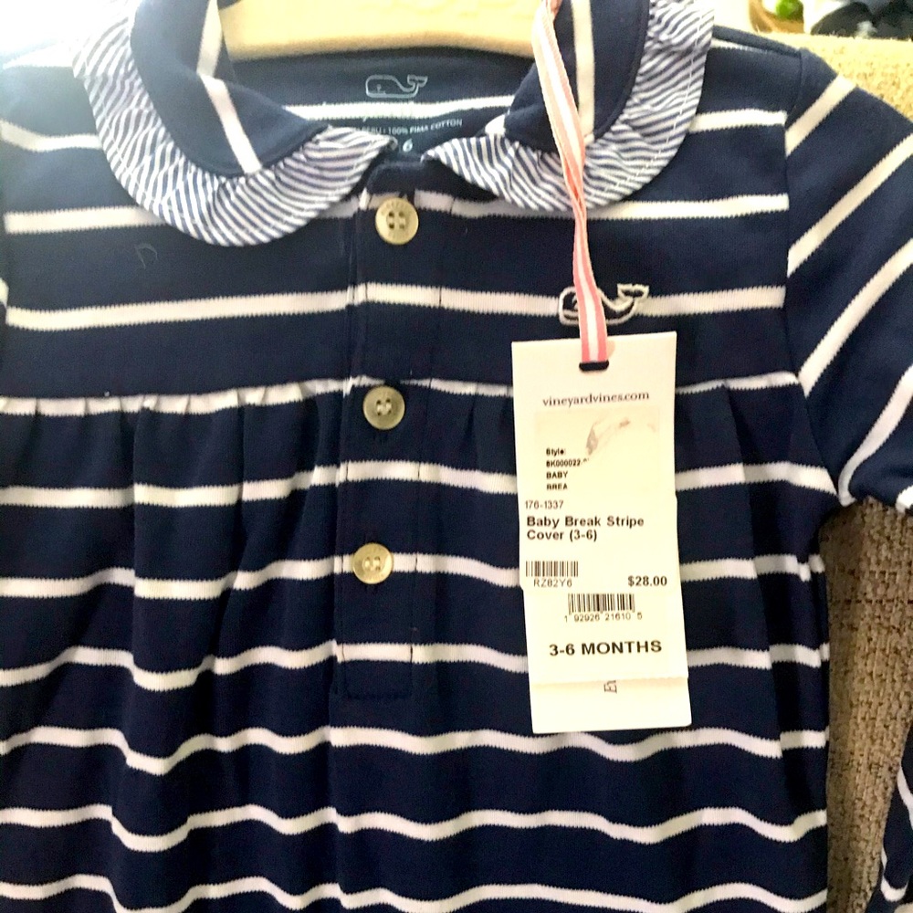 Vineyard vines girls baby break stripe cover all